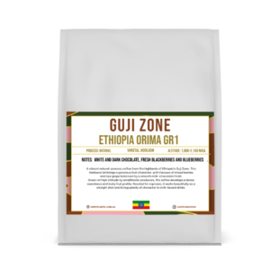 Guji Zone Ethiopia Oromia GR1 natural coffee bag, Coffee Cartel