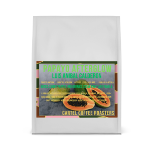 Papayo Afterglow Luis Aníbal Calderón Colombia exotic coffee bag, Coffee Cartel