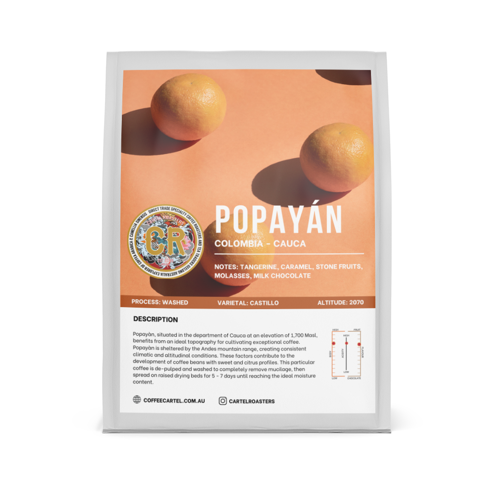 COLOMBIA – POPAYAN – CAUCA – WASHED PROCESS