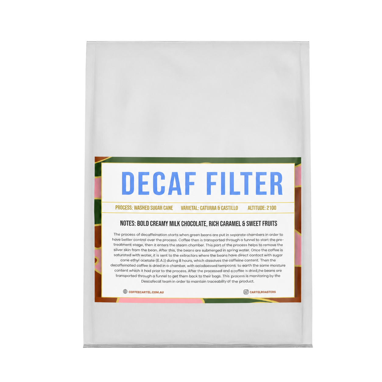 DECAF FILTER – COLOMBIA – SUGAR CANE PROCESS
